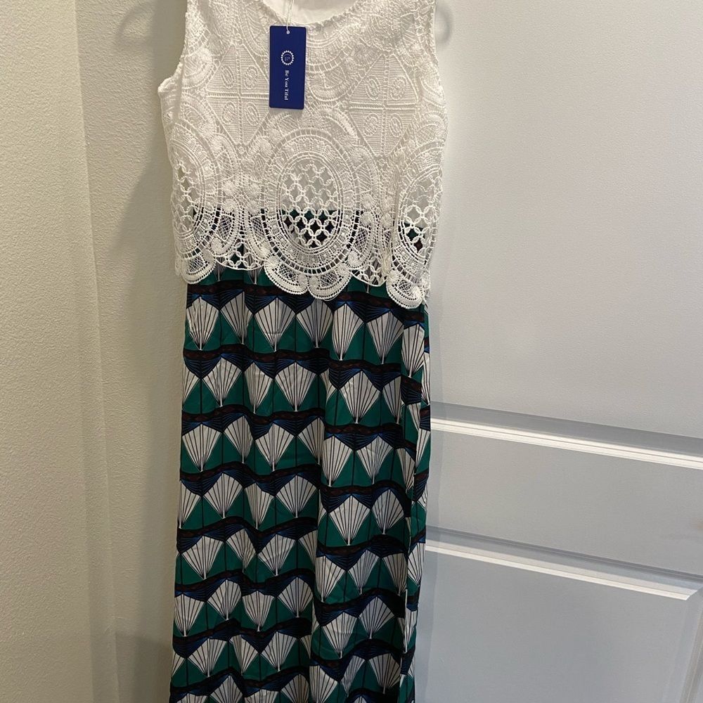 Green Crochet top dress​​